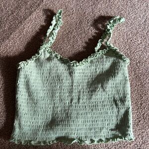 Hollister Light Green Smocked Camisole